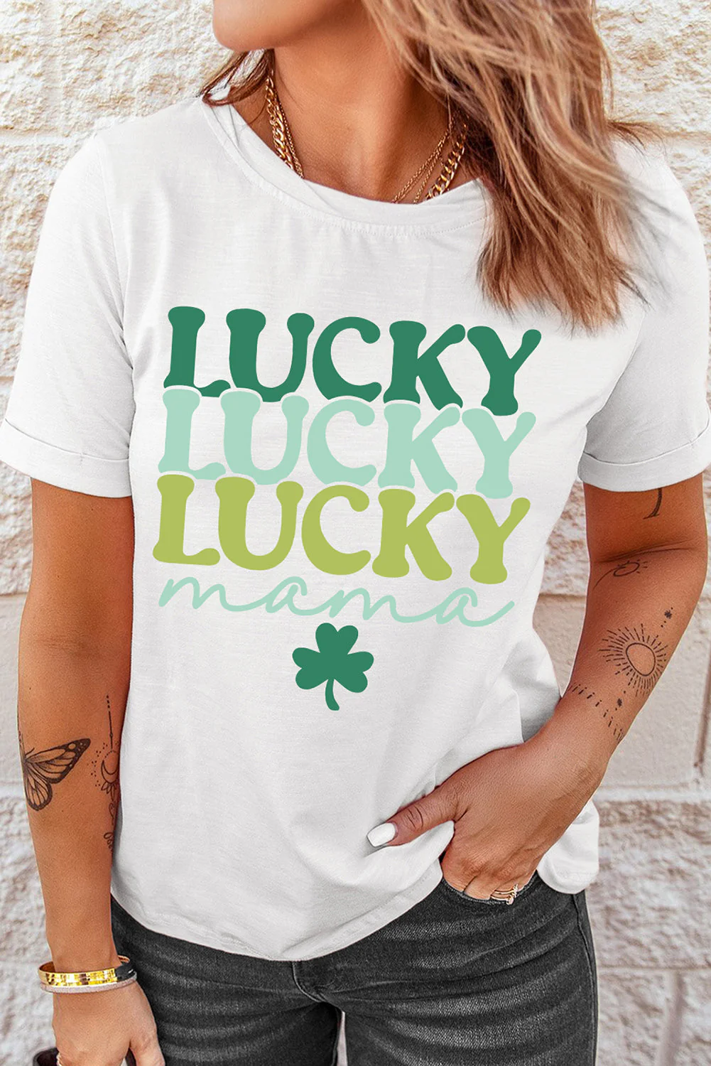 Clover Letter T-shirt White.