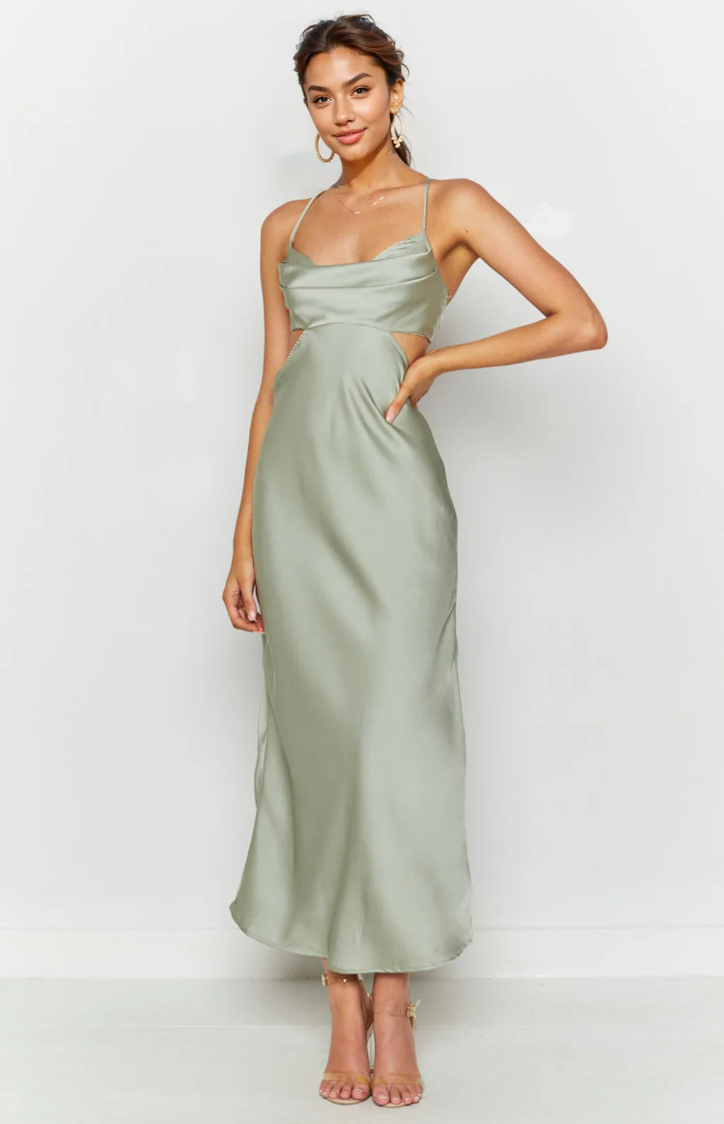 Sage Cut Out Maxi Dress