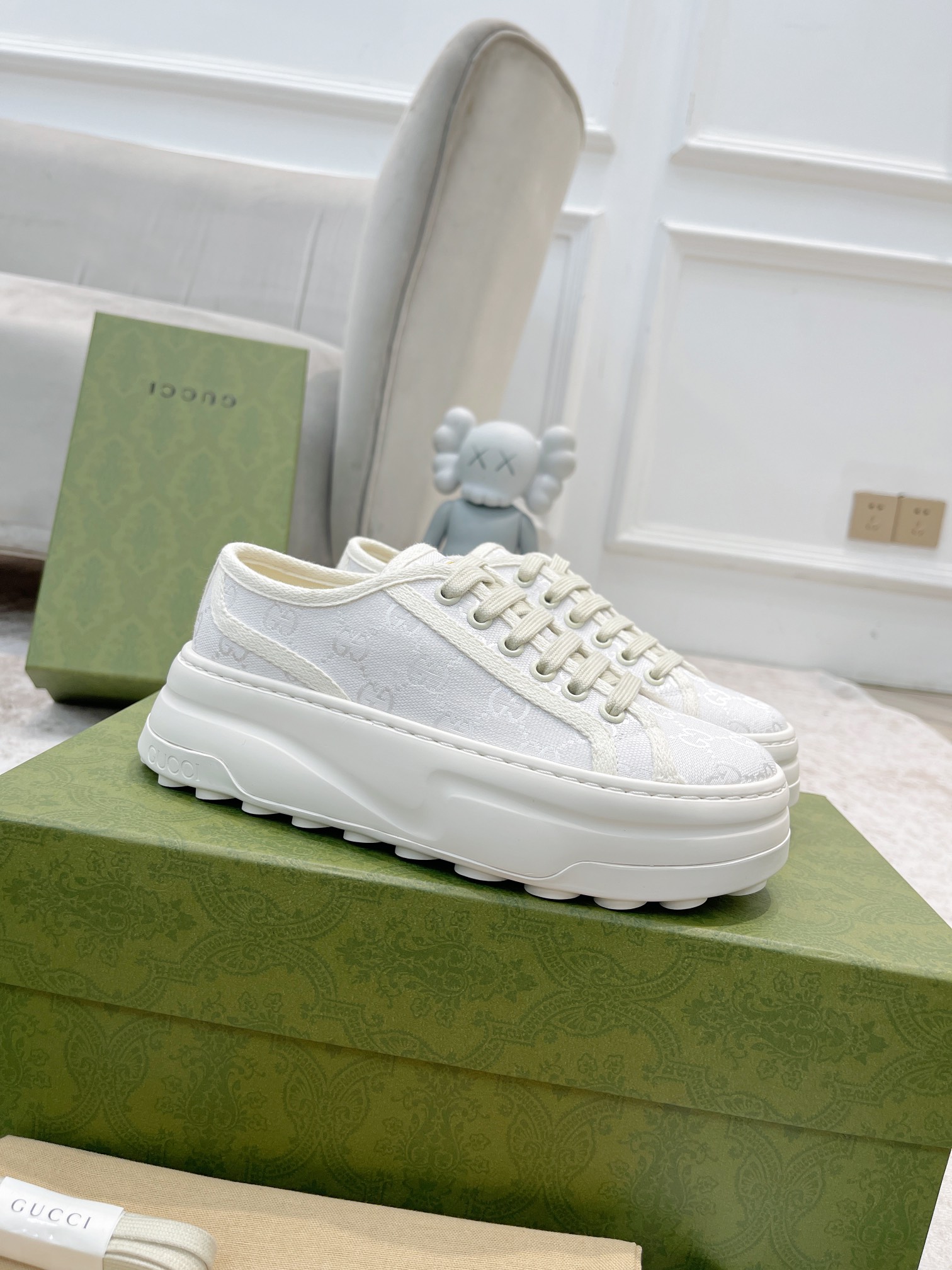 Replica Gucci GG Printed Platform Sneakers for Women