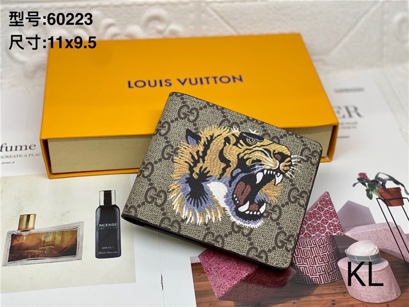 Gucci Bee Snake Tiger Print GG Supreme Wallet