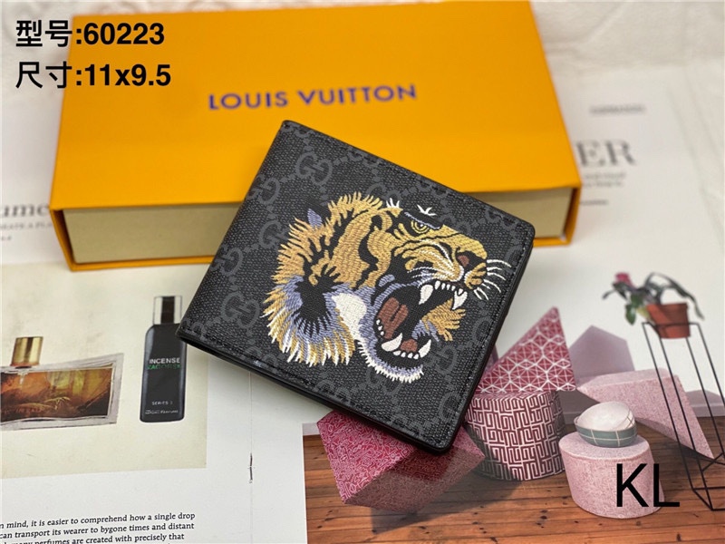 Gucci Bee Snake Tiger Print GG Supreme Wallet