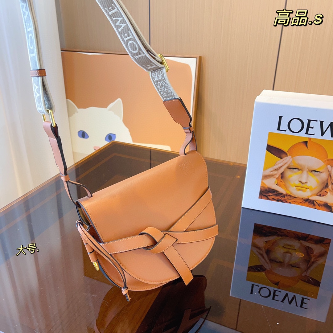 Loewe Gate Small Canvas Jacquard-Trimmed Shoulder Bag