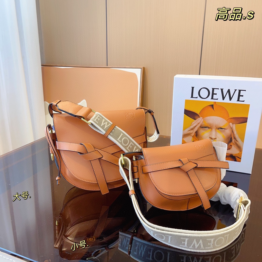 Loewe Gate Small Canvas Jacquard-Trimmed Shoulder Bag