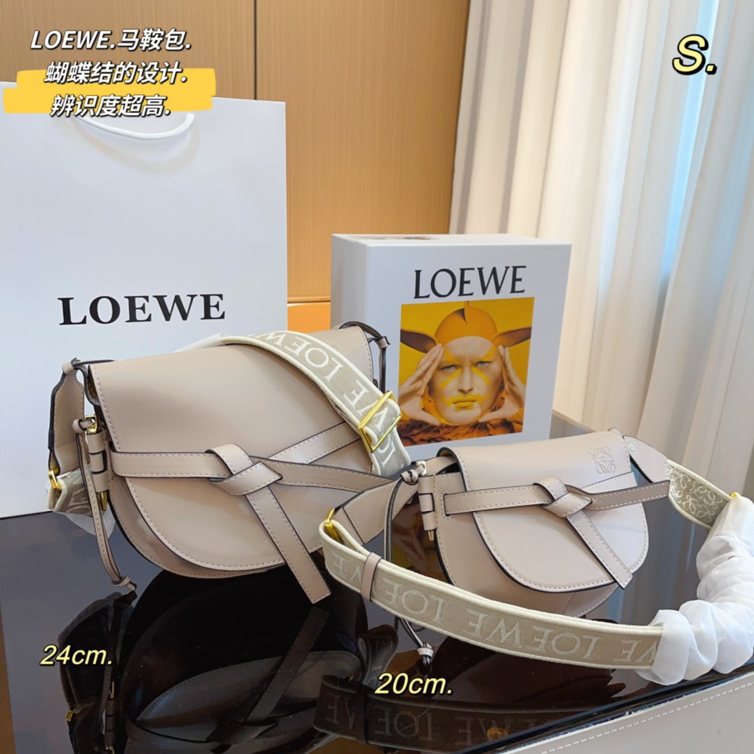 Loewe Gate Small Canvas Jacquard-Trimmed Shoulder Bag