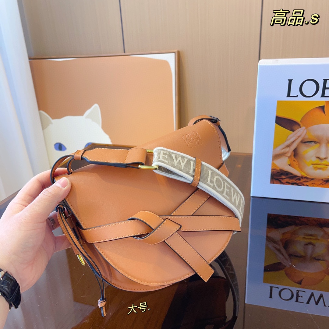Loewe Gate Small Canvas Jacquard-Trimmed Shoulder Bag