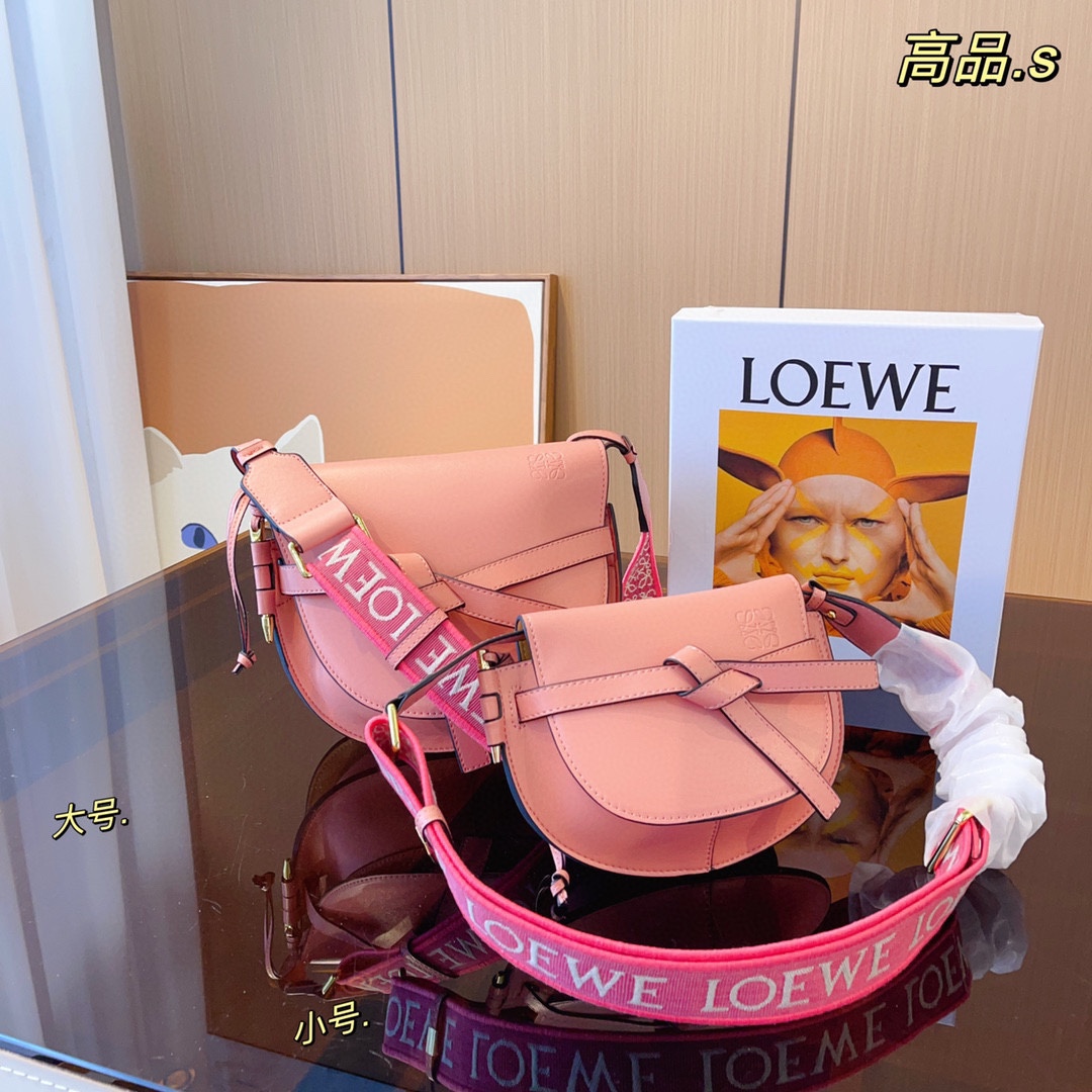 Loewe Gate Small Canvas Jacquard-Trimmed Shoulder Bag