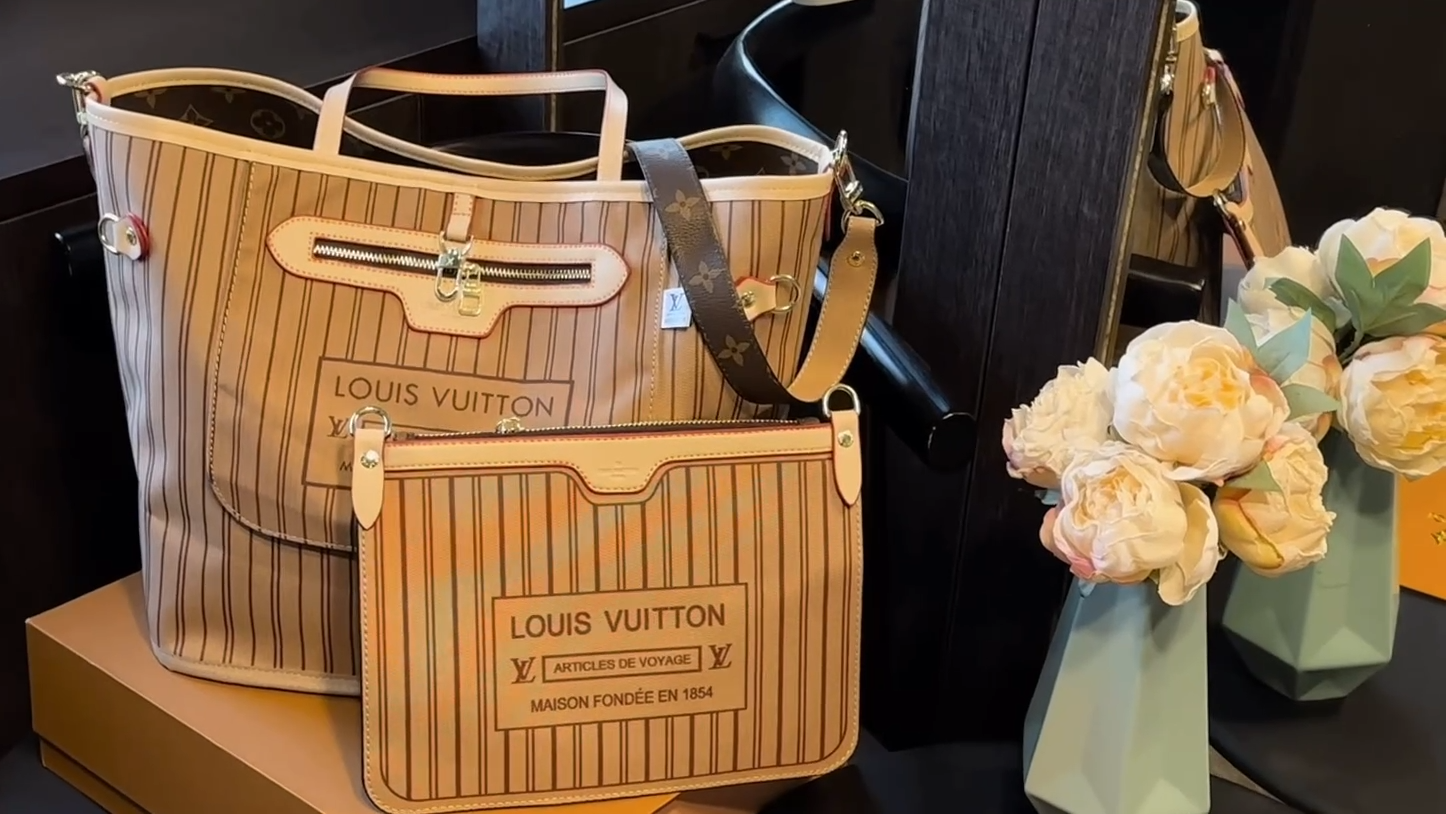 LV Neverfull Double sided bag