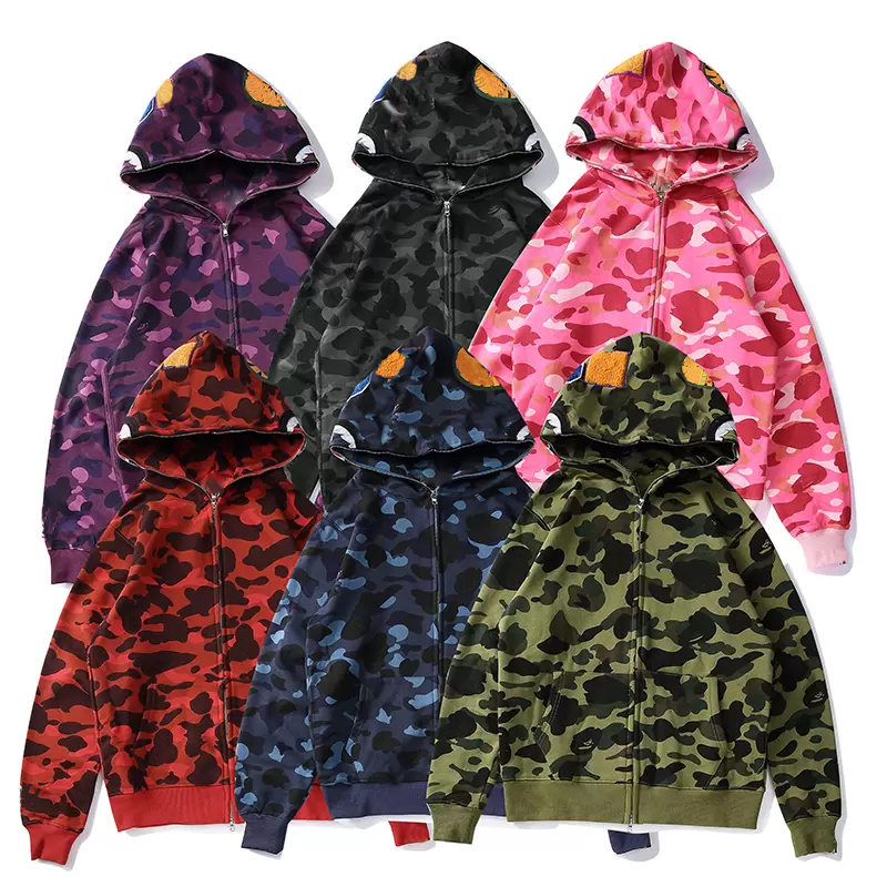 Bape shark camouflage jacket sweatshirt
