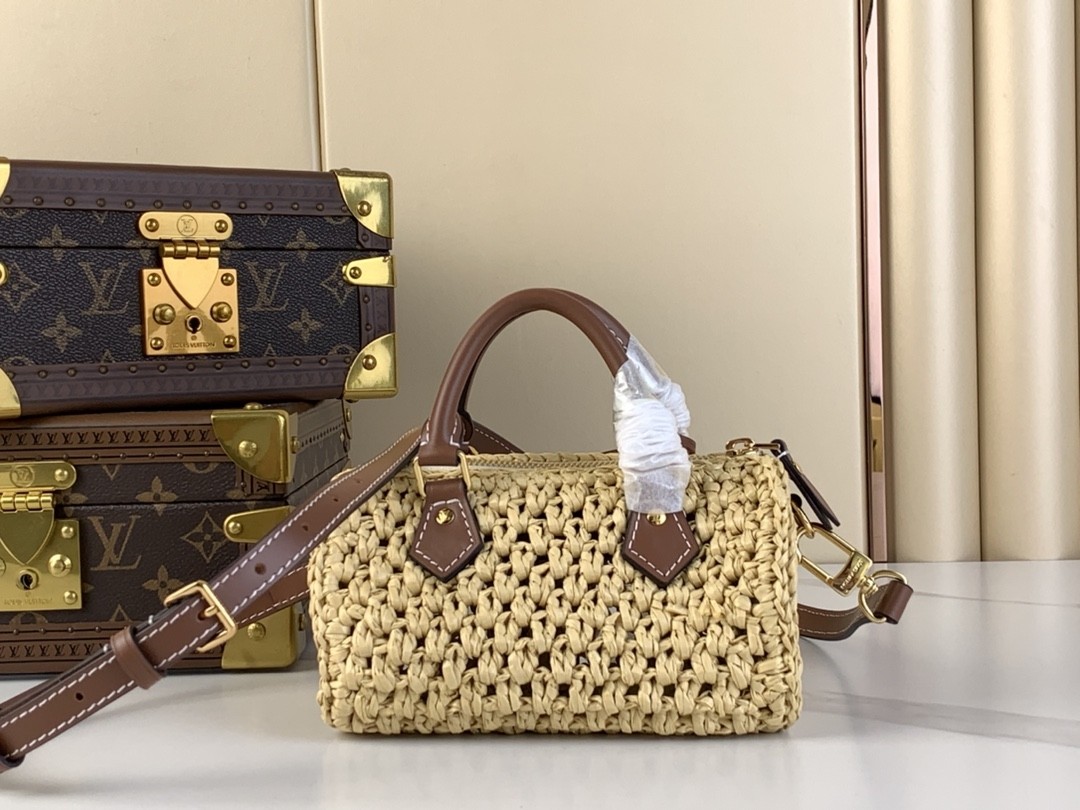 LV Top Quality Louis Vuitton Raffia Speedy Nano 2024