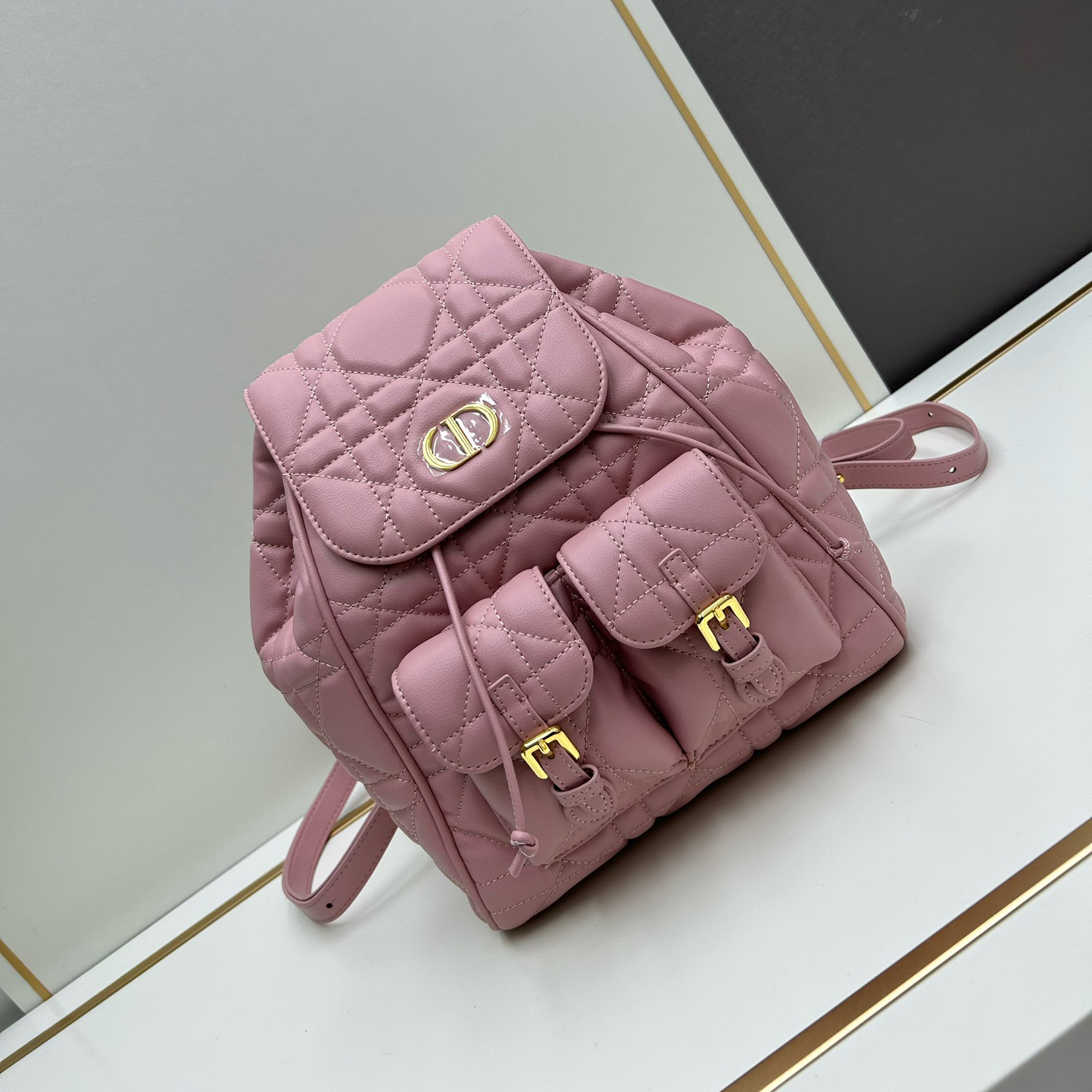 Dior caro shoulder backpack