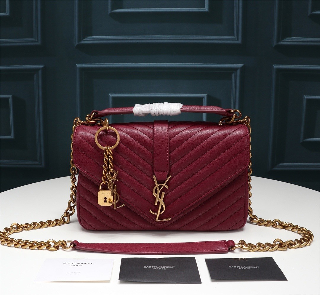 YSL Saint Laurent College medium chain bag