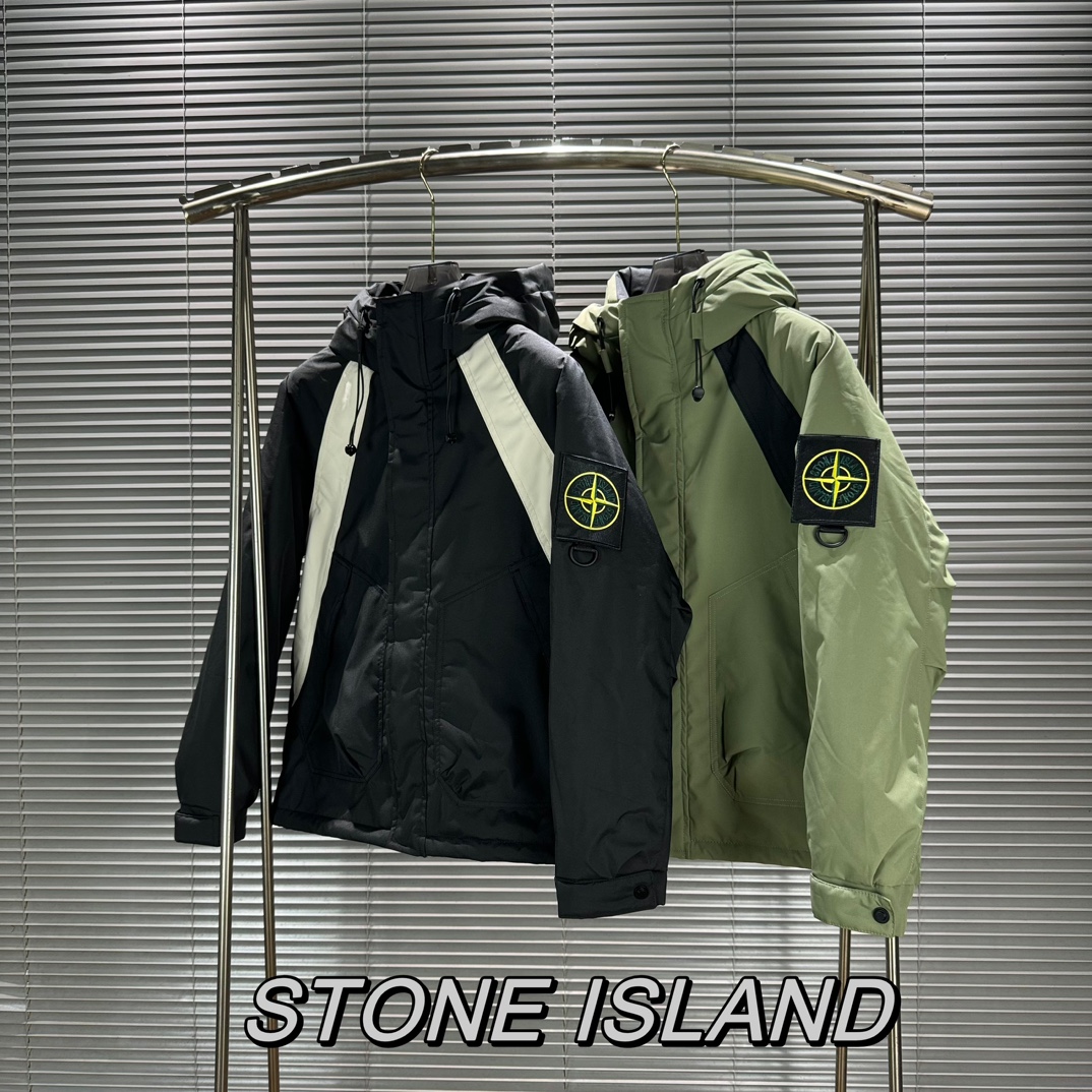 STONE ISLAND Graphene heated down cotton jacket