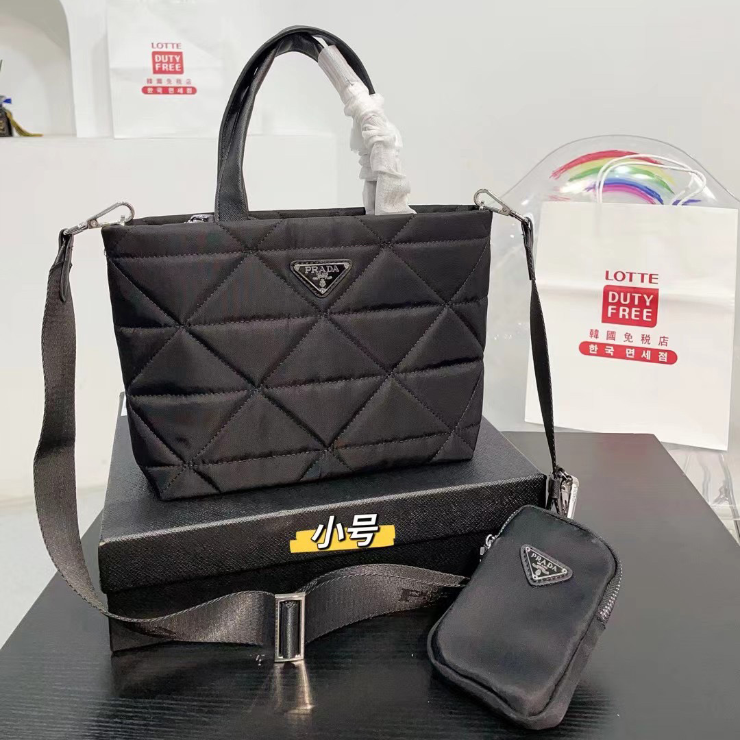 Prada Embroidered Tote Bag