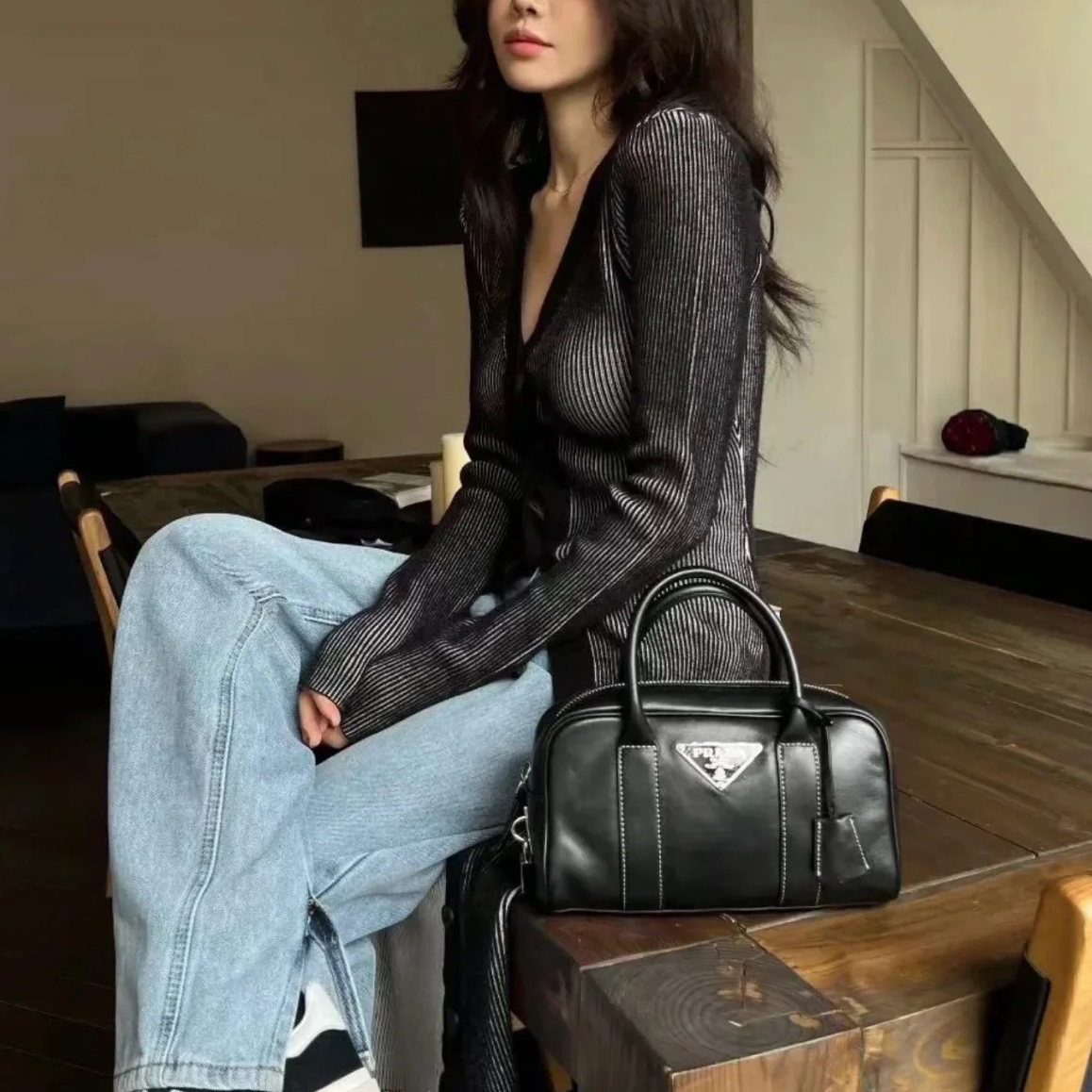 Prada Boston shoulder handbag bag