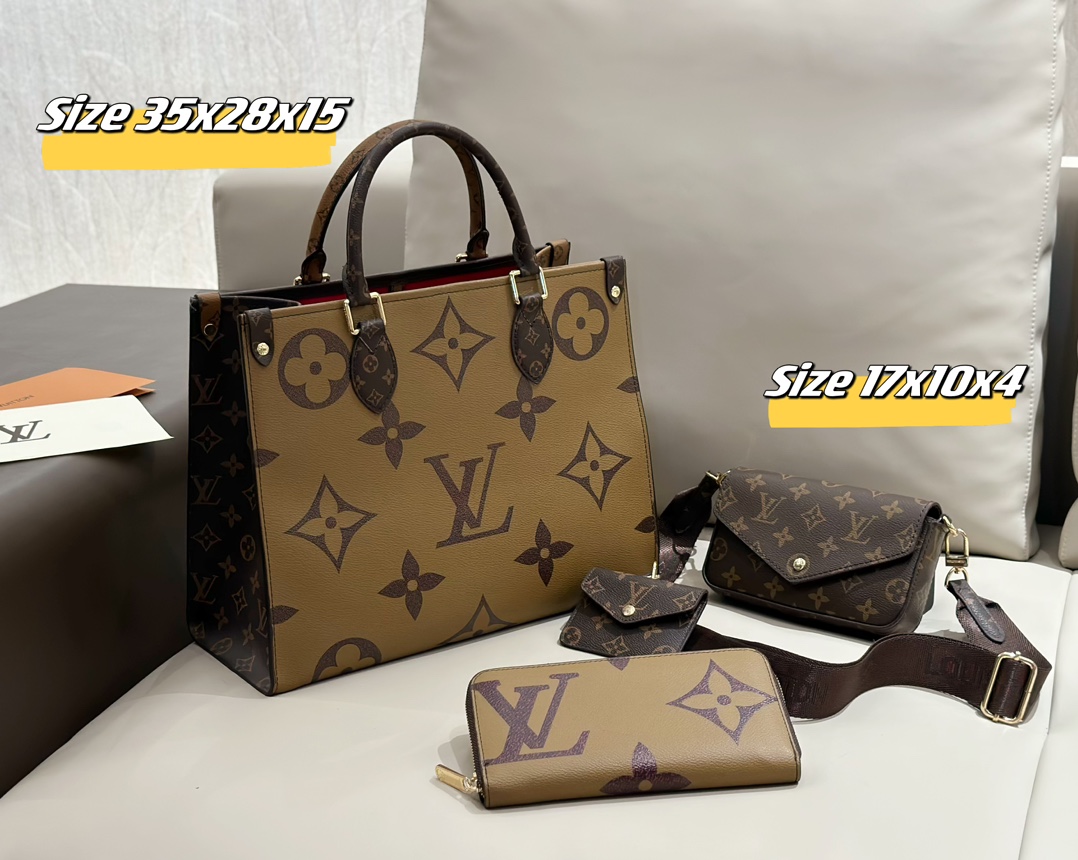 LV tote three piece combination set