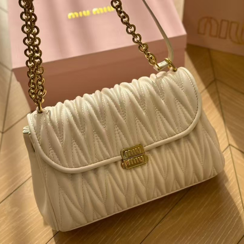 Miumiu baguette chain crossbody bag