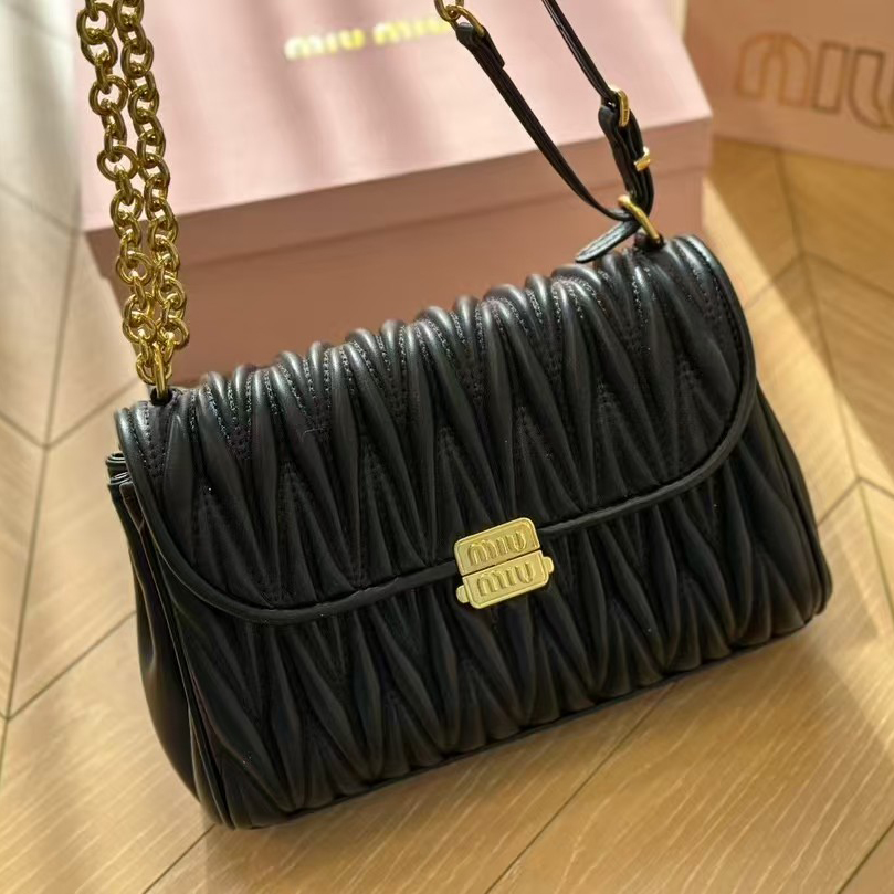 Miumiu baguette chain crossbody bag