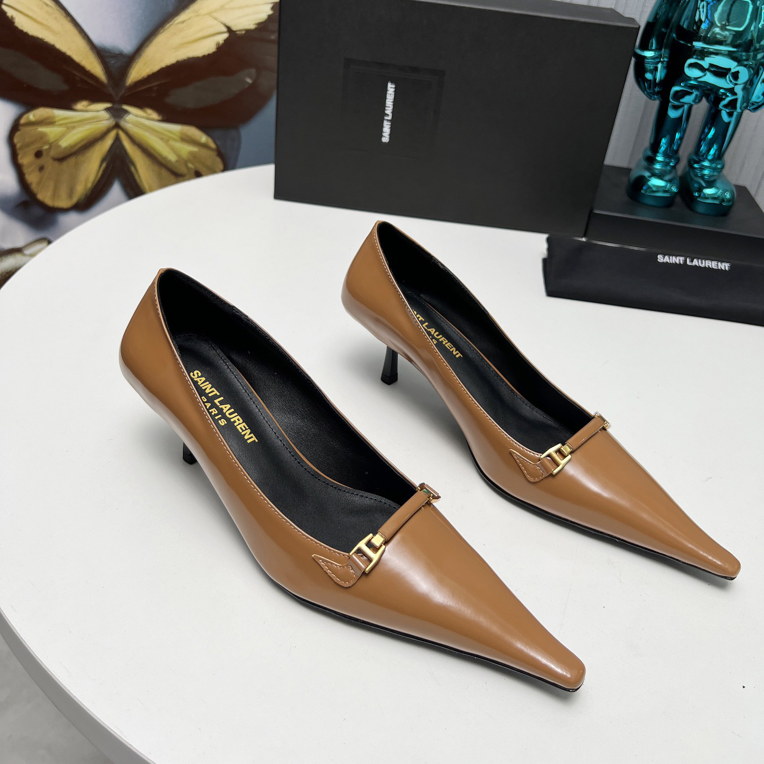 YSL Saint Laurent 24ss sandal genuine leather