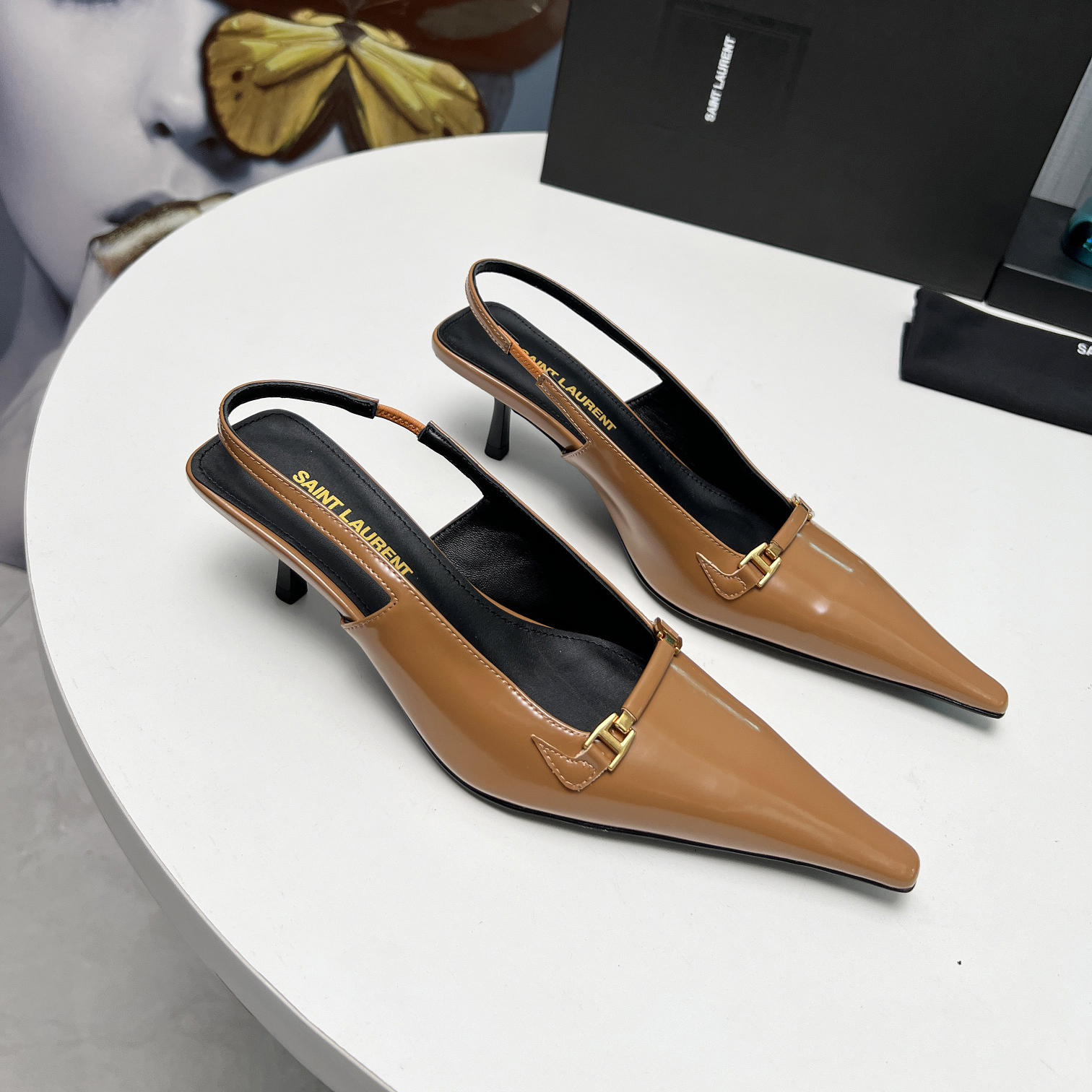 YSL Saint Laurent 24ss sandal genuine leather