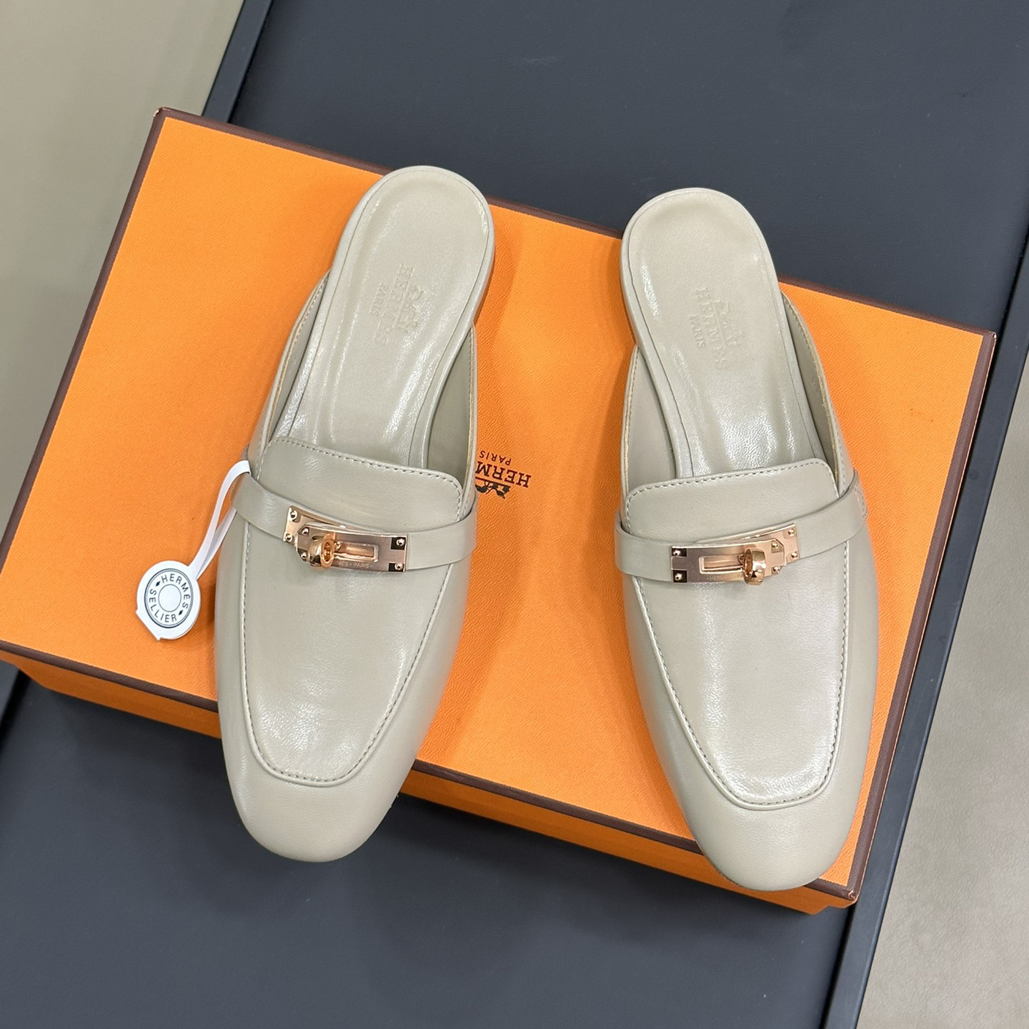 Top version Hermes kelly ss24 slipper