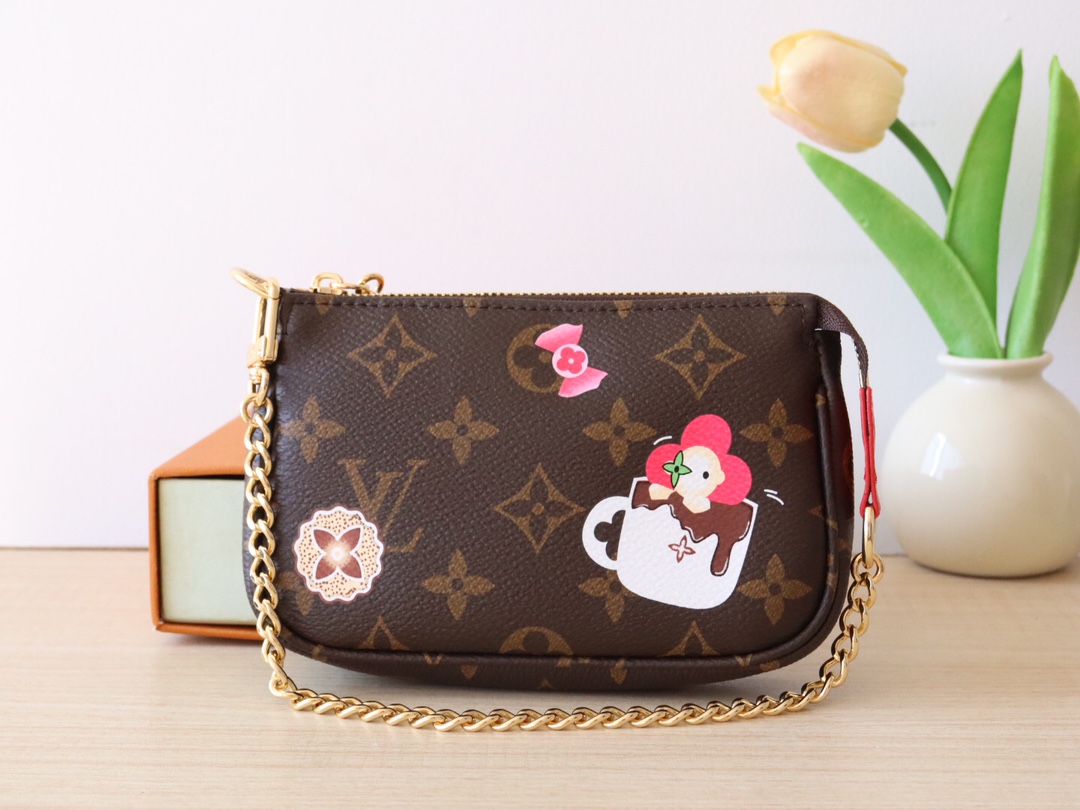 LV Charms Candy Factory Monogram Vivienne wallet card colder