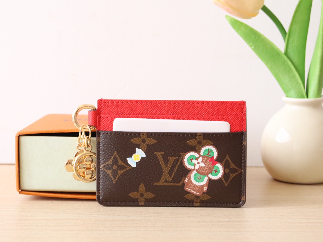 LV Charms Candy Factory Monogram Vivienne wallet card colder