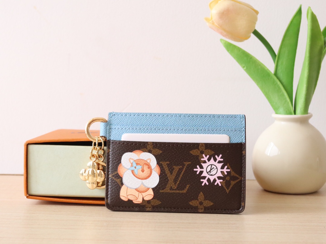 LV Charms Candy Factory Monogram Vivienne wallet card colder
