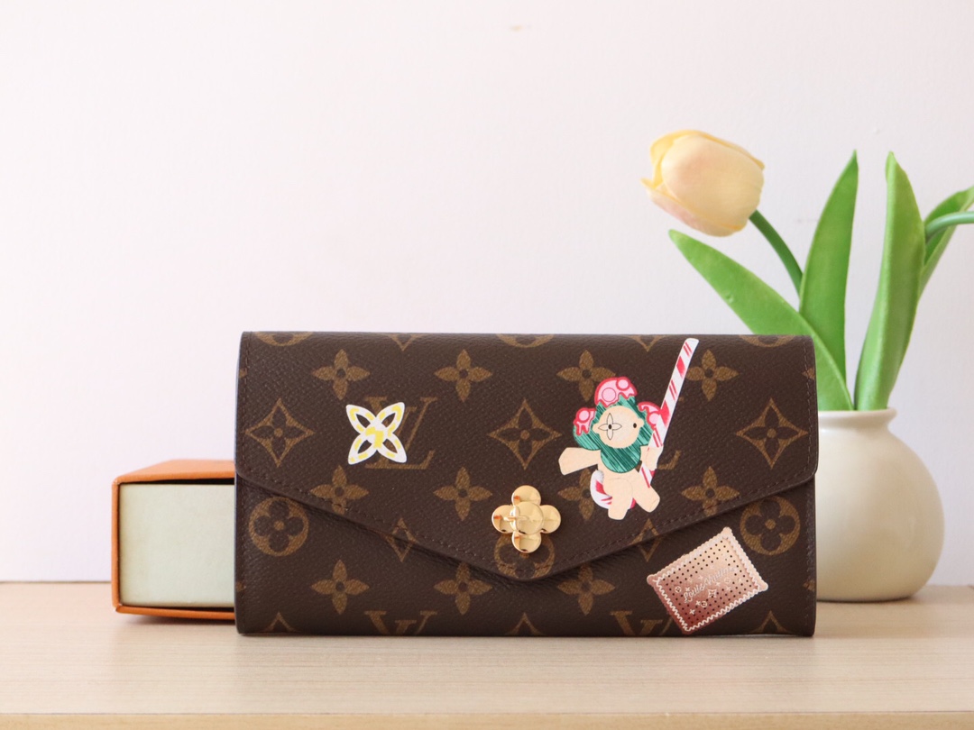 LV Charms Candy Factory Monogram Vivienne wallet card colder