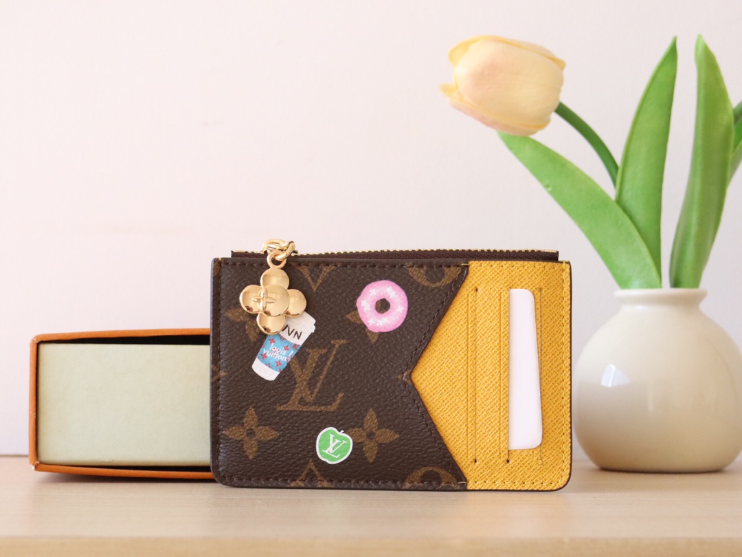 LV Charms Candy Factory Monogram Vivienne wallet card colder