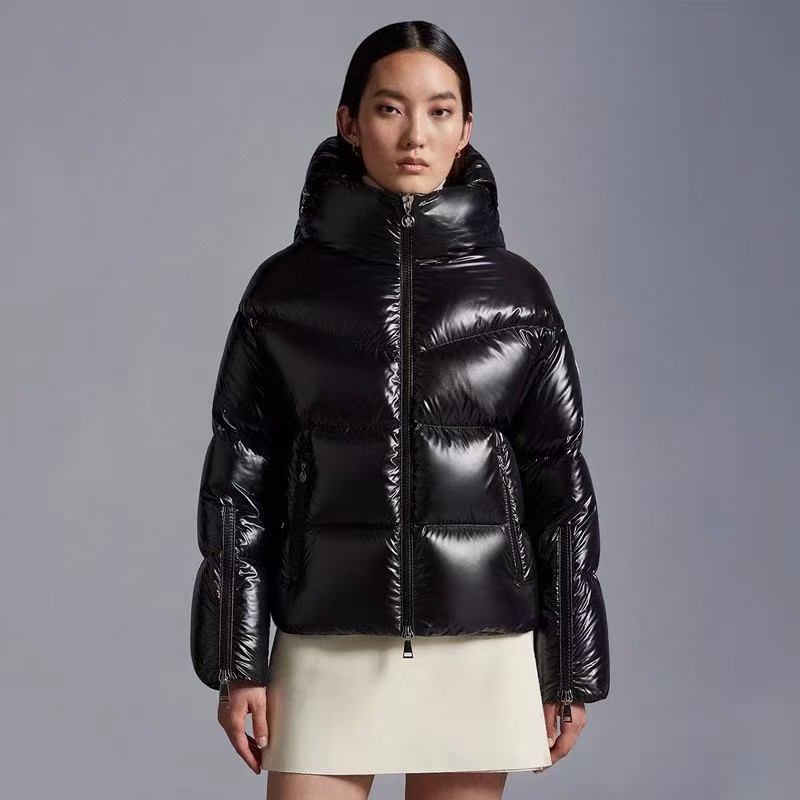 Moncler Black Short stylish letter down jacket