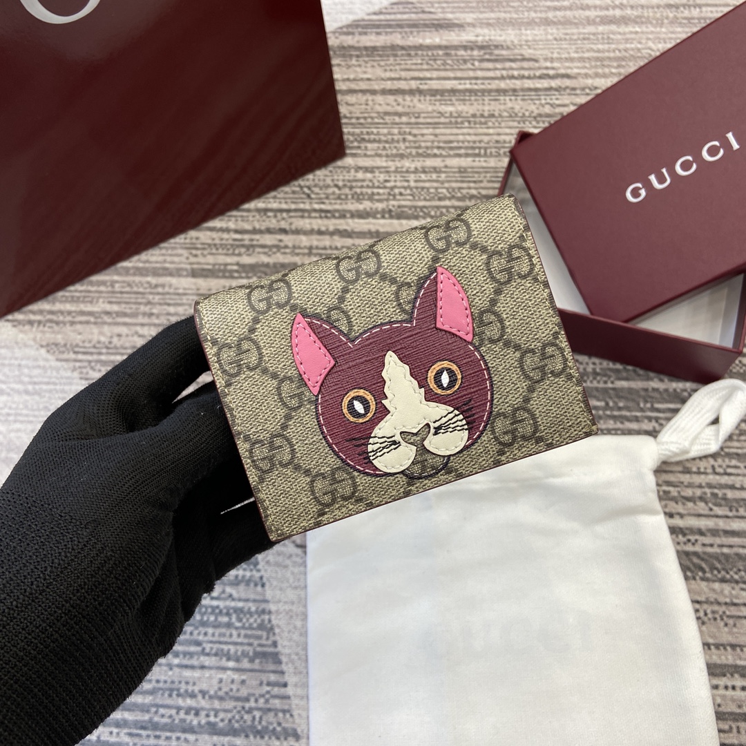 Gucci mini wallet cat puppy panda