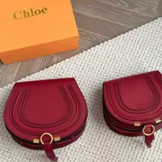 Chloe Calfskin Mini Marcie Round Crossbody Bag