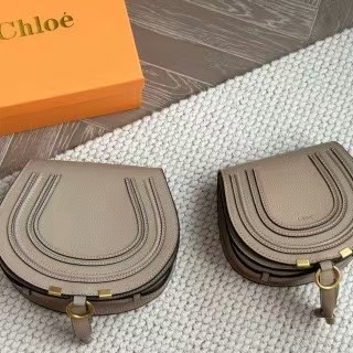 Chloe Calfskin Mini Marcie Round Crossbody Bag