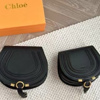 Chloe Calfskin Mini Marcie Round Crossbody Bag