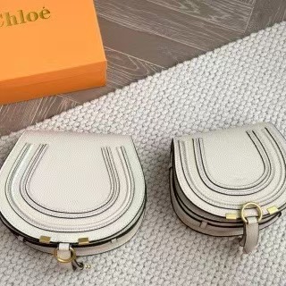 Chloe Calfskin Mini Marcie Round Crossbody Bag