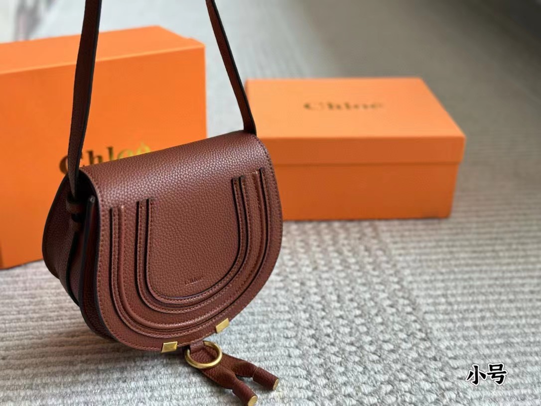 Chloe Calfskin Mini Marcie Round Crossbody Bag
