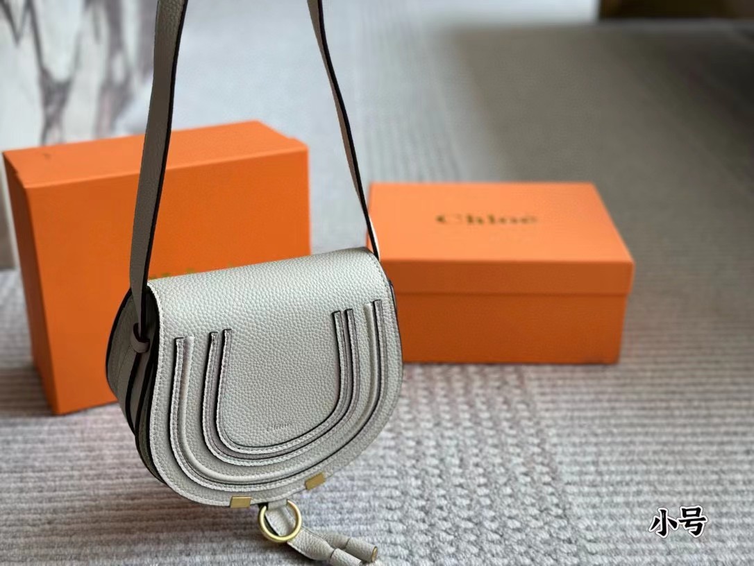 Chloe Calfskin Mini Marcie Round Crossbody Bag