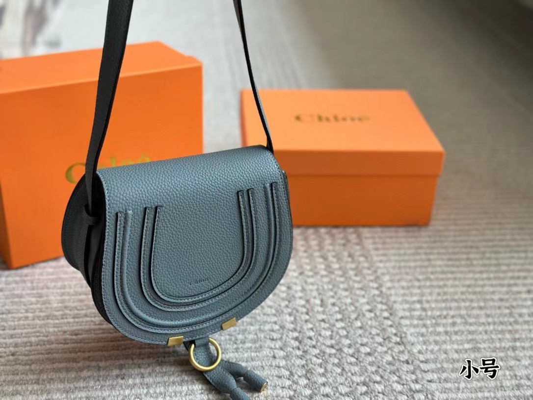 Chloe Calfskin Mini Marcie Round Crossbody Bag