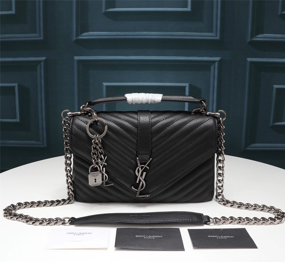 YSL Saint Laurent College medium chain bag