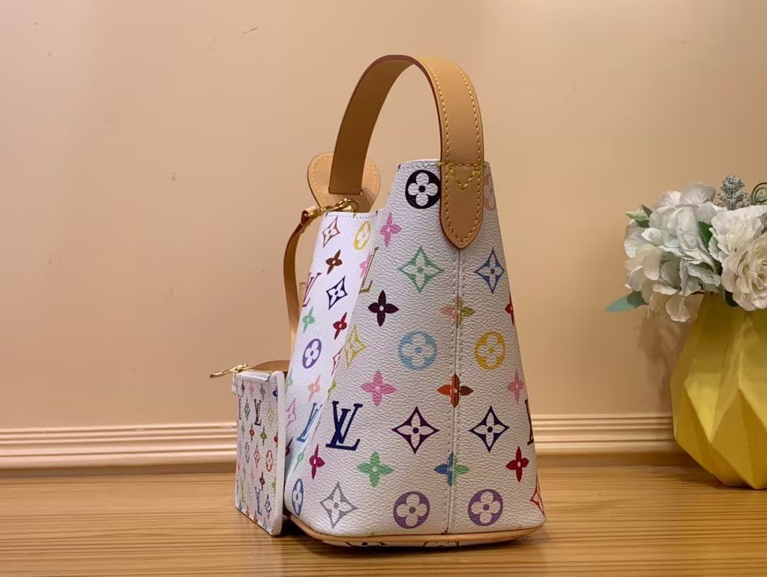 Top version leather All in bb bucket bag