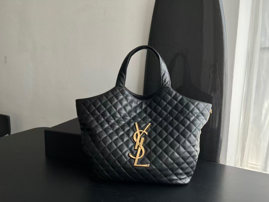Top version YSL leather handbag
