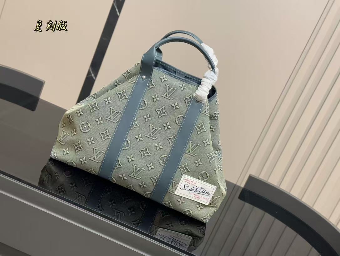 LV Sac Plat Denim Briefcase For Men