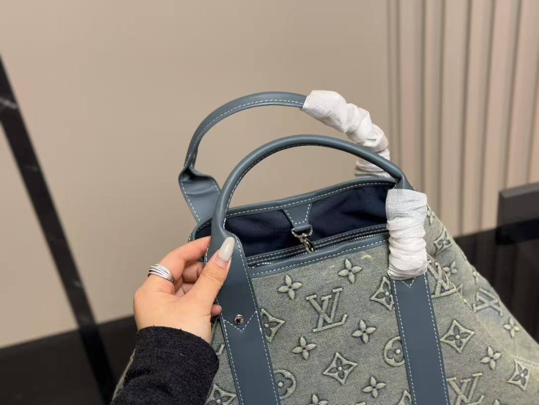 LV Sac Plat Denim Briefcase For Men