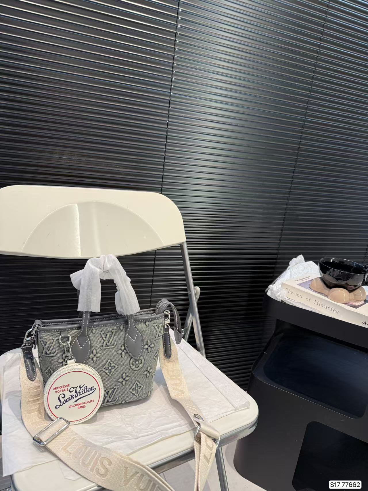 LV denim bag collection.
