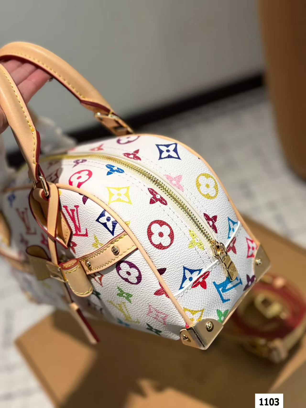 LV multi-colored pillow bag
