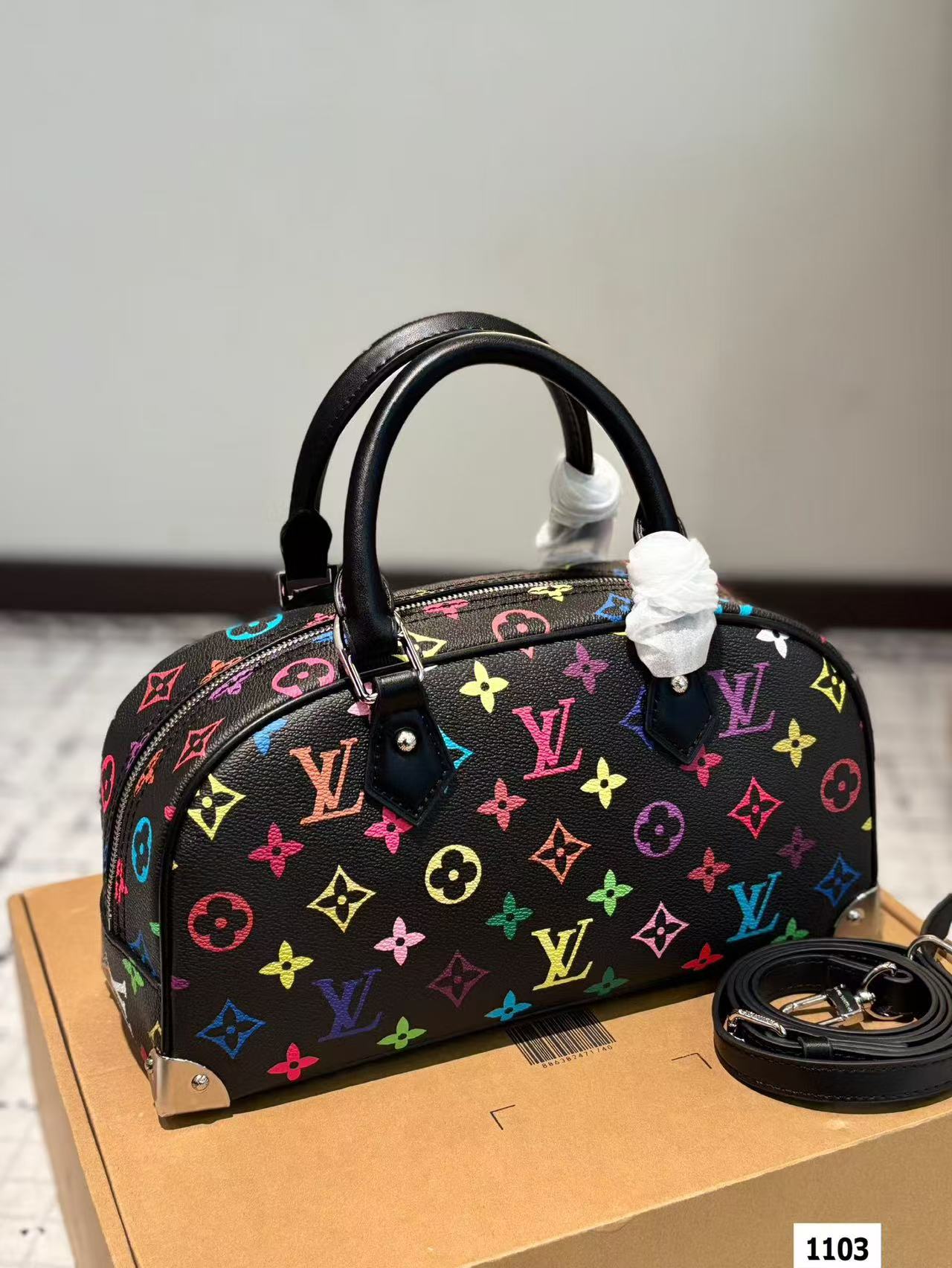 LV multi-colored pillow bag