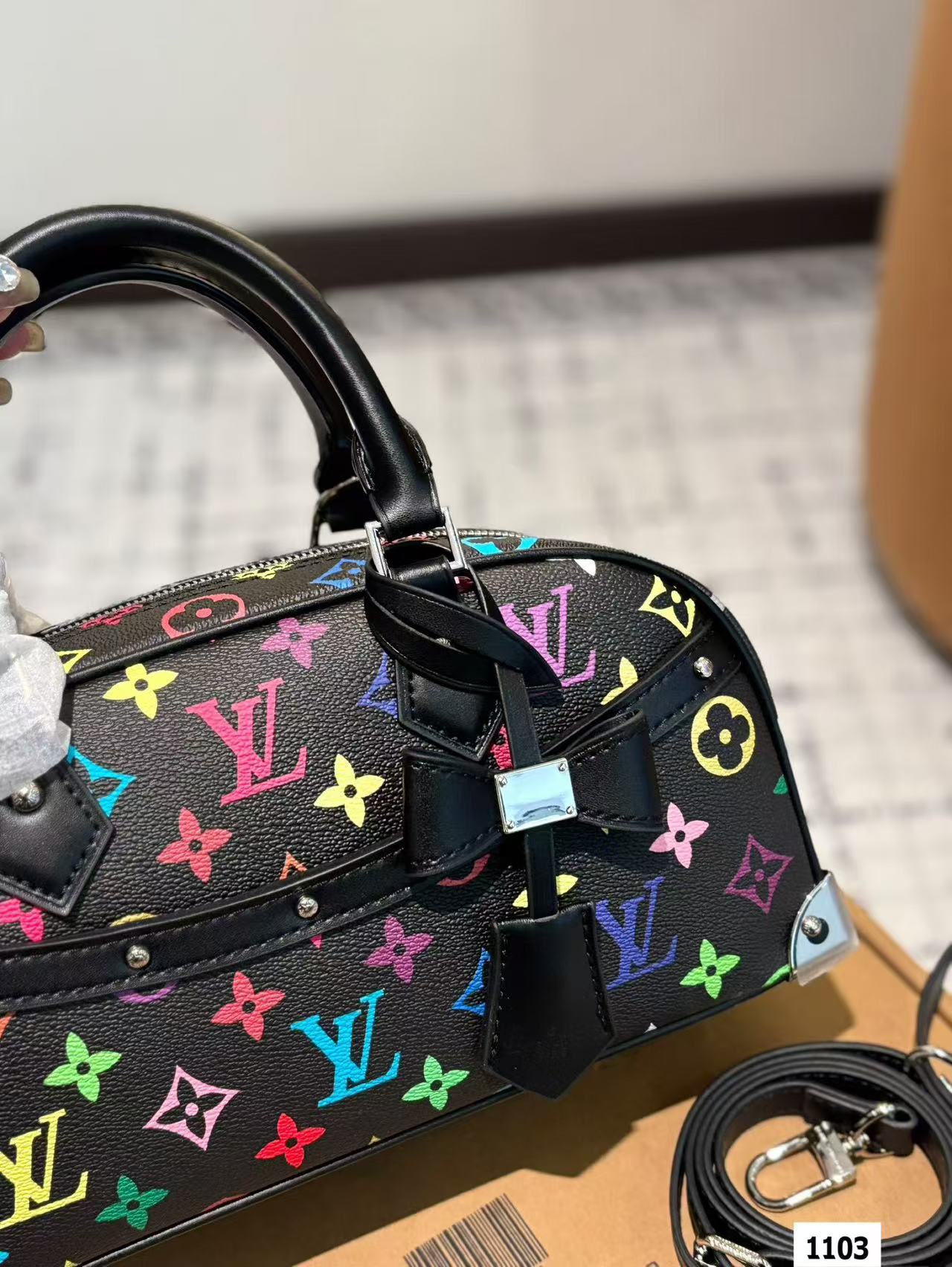 LV multi-colored pillow bag