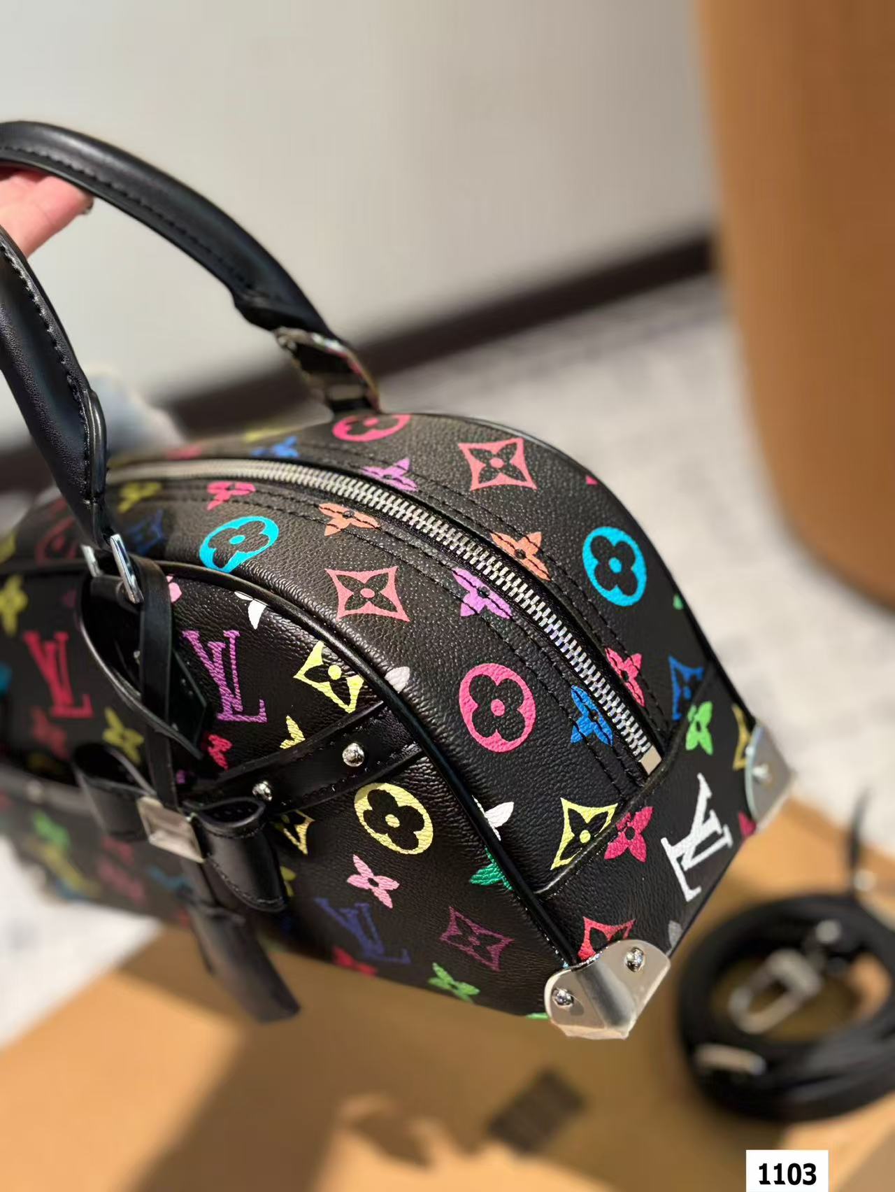 LV multi-colored pillow bag