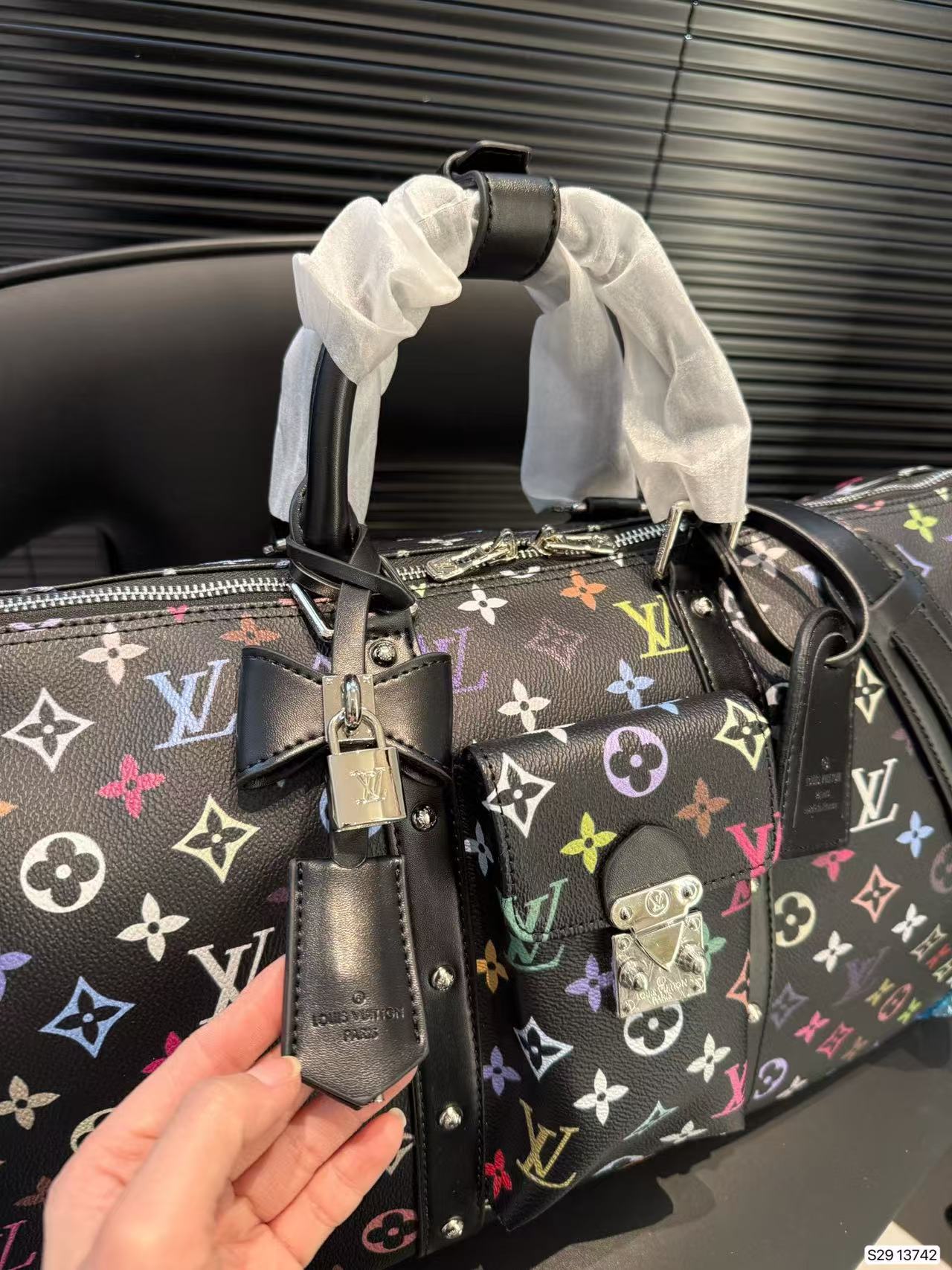 LV Tri-color series travel bag