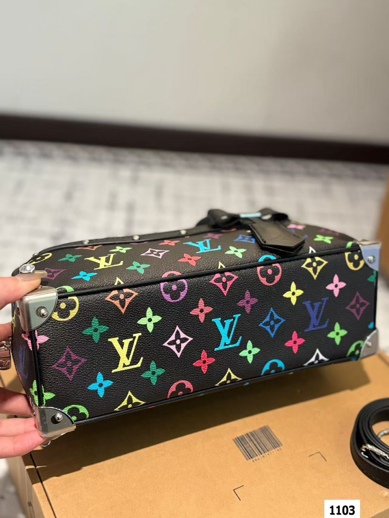 LV multi-colored pillow bag